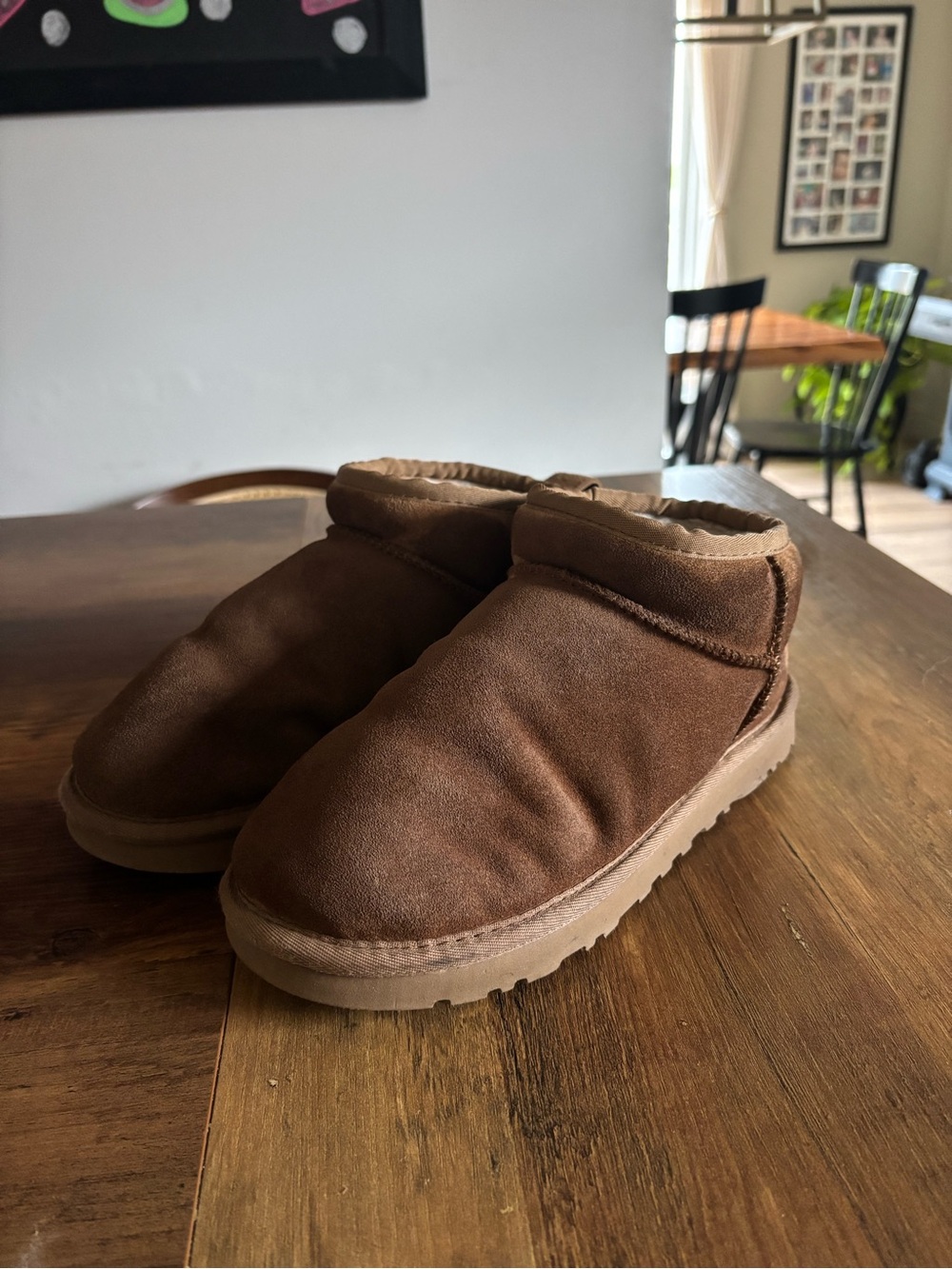 UGG Chestnut Brown Suede Cozy Slip-On Boots